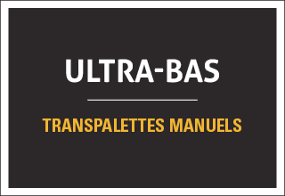 Transpalette pour palettes à profil ultra bas